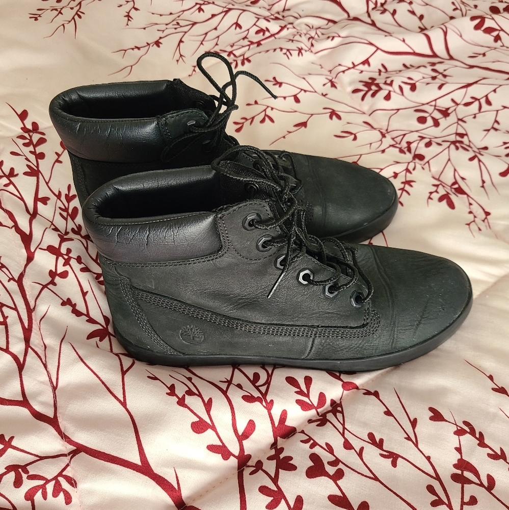 Timberland Women's Black Nubuck Leather Sneaker Boot A24HV - Size 8.5